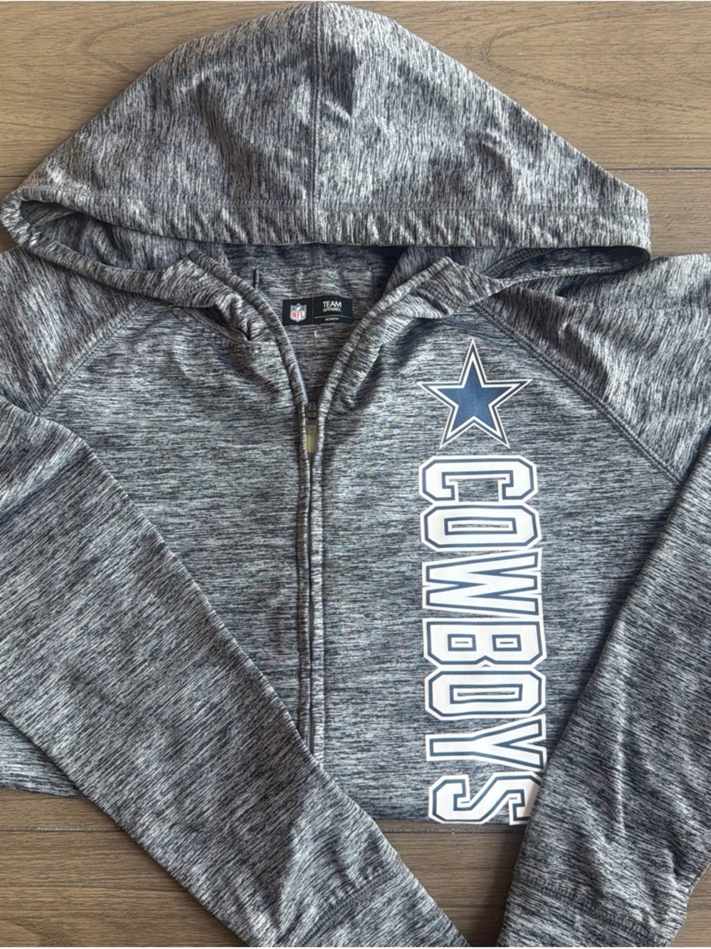 Women’s Dallas Cowboys Gray Hooded Zip-Up Jacket
Size L